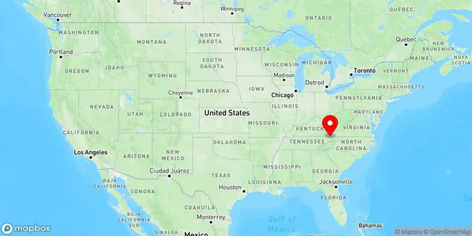Map of Kingsport, Tennessee, United States