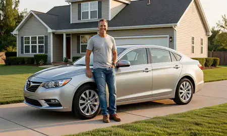 Customer with their delivered car in La Vergne, Tennessee, United States