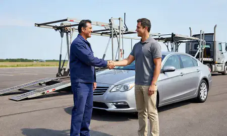 Vehicle owner beside their delivered car in La Vergne, Tennessee, United States