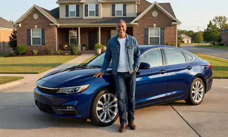 Customer with their delivered car in Murfreesboro, Tennessee, United States