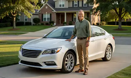 Customer with their delivered car in Oak Ridge, Tennessee, United States