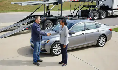 Vehicle owner beside their delivered car in Smyrna, Tennessee, United States