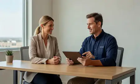 Customer discussing car shipping options in Amarillo, Texas, United States