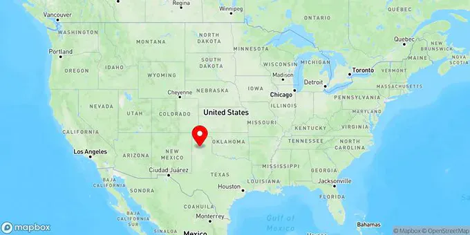 Map of Amarillo, Texas, United States