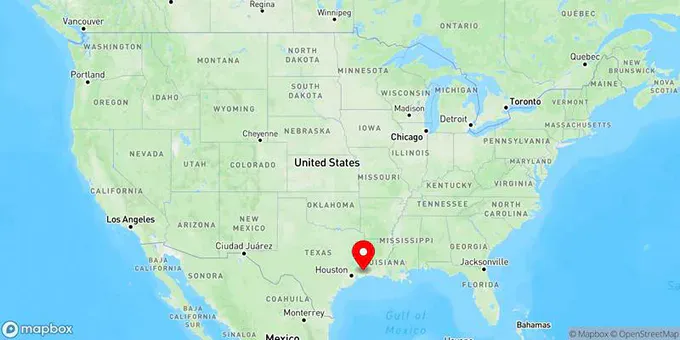 Map of Beaumont, Texas, United States