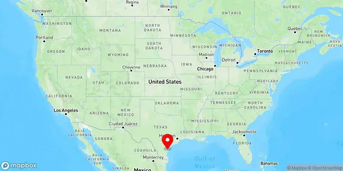 Map of Corpus Christi, Texas, United States