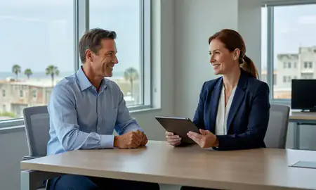 Customer discussing car shipping options in Galveston, Texas, United States