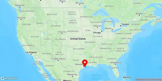 Map of Galveston, Texas, United States