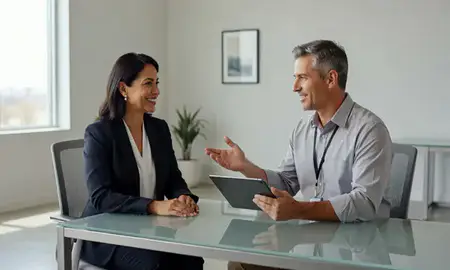 Customer discussing car shipping options in Laredo, Texas, United States