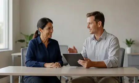 Customer discussing car shipping options in McAllen, Texas, United States