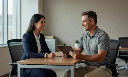 Customer discussing car shipping options in Midland, Texas, United States