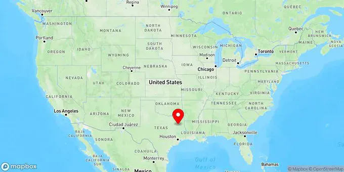 Map of Tyler, Texas, United States