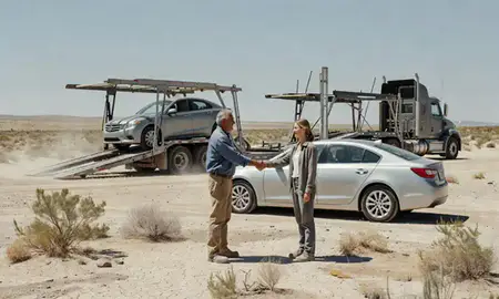 Vehicle owner beside their delivered car in Utah, United States
