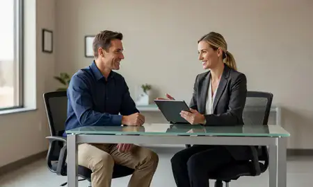 Customer discussing car shipping options in Layton, Utah, United States
