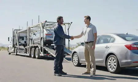 Vehicle owner beside their delivered car in Lehi, Utah, United States