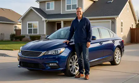 Customer with their delivered car in Murray, Utah, United States