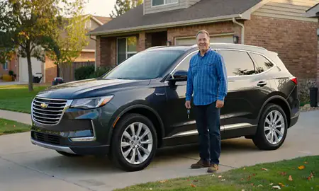 Car delivered to a driveway in Ogden, Utah, United States