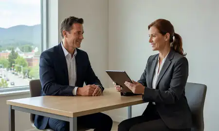Customer discussing car shipping options in Burlington, Vermont, United States