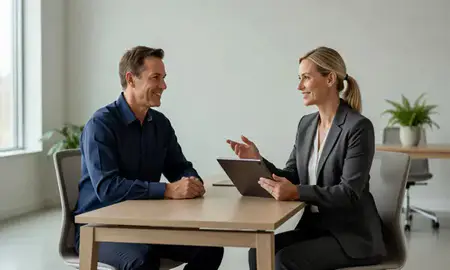 Customer discussing car shipping options in Essex Junction, Vermont, United States