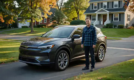 Car delivered to a driveway in Montpelier, Vermont, United States