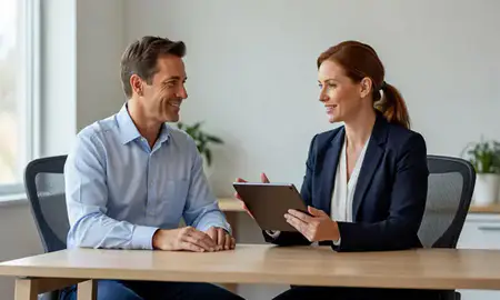 Customer discussing car shipping options in South Barre, Vermont, United States
