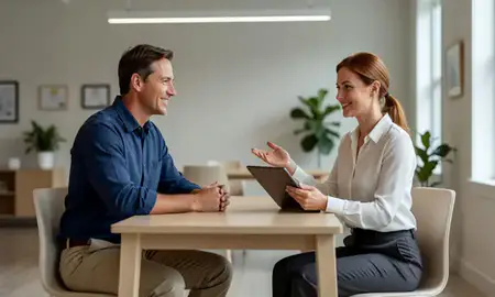 Customer discussing car shipping options in Underhill Flats, Vermont, United States