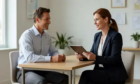 Customer discussing car shipping options in White River Junction, Vermont, United States