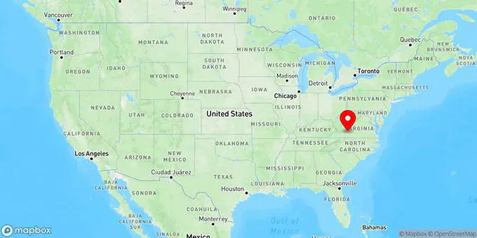 Map of Blacksburg, Virginia, United States