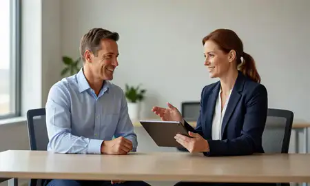 Customer discussing car shipping options in Charlottesville, Virginia, United States