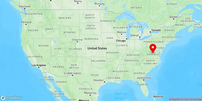 Map of Charlottesville, Virginia, United States