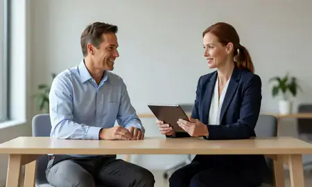 Customer discussing car shipping options in Fredericksburg, Virginia, United States