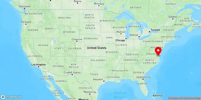 Map of Hampton, Virginia, United States