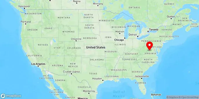 Map of Harrisonburg, Virginia, United States