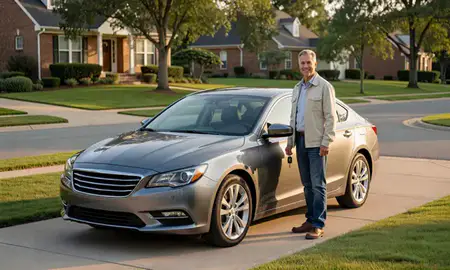 Car delivered to a driveway in Leesburg, Virginia, United States