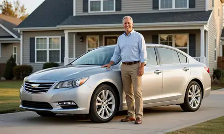 Customer with their delivered car in Manassas, Virginia, United States