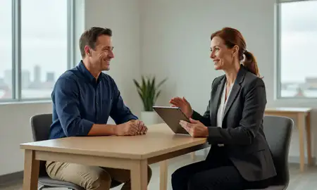 Customer discussing car shipping options in Norfolk, Virginia, United States