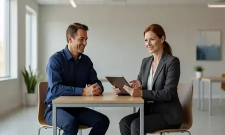 Customer discussing car shipping options in Portsmouth, Virginia, United States