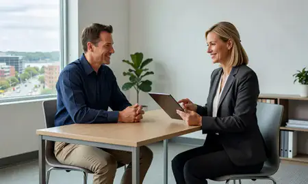 Customer discussing car shipping options in Richmond, Virginia, United States