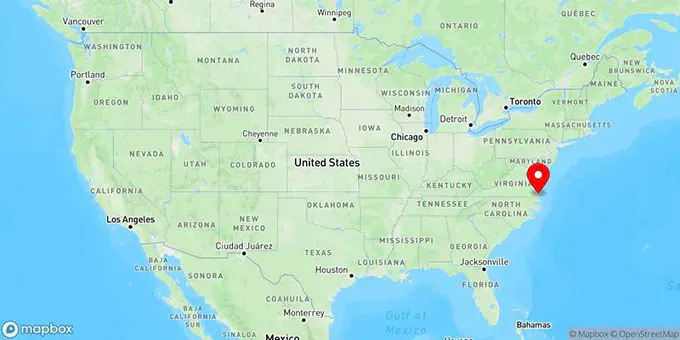 Map of Virginia Beach, Virginia, United States