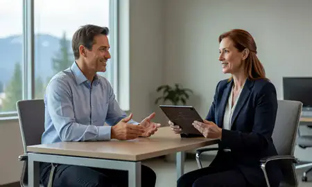 Customer discussing car shipping options in Bellingham, Washington, United States