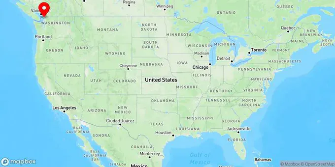 Map of Bellingham, Washington, United States