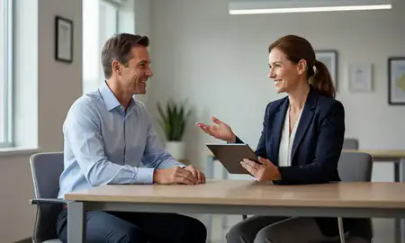 Customer discussing car shipping options in Olympia, Washington, United States