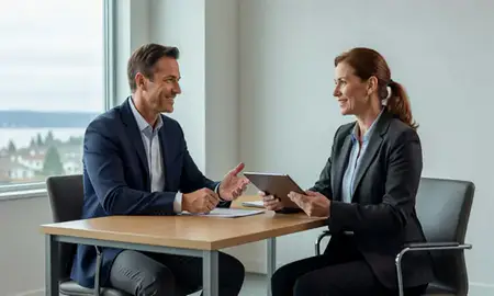 Customer discussing car shipping options in Shoreline, Washington, United States