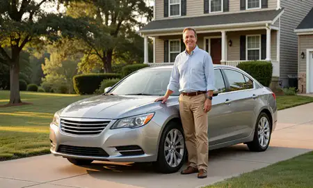 Customer with their delivered car in Oak Hill, West Virginia, United States