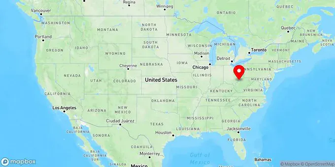 Map of Parkersburg, West Virginia, United States