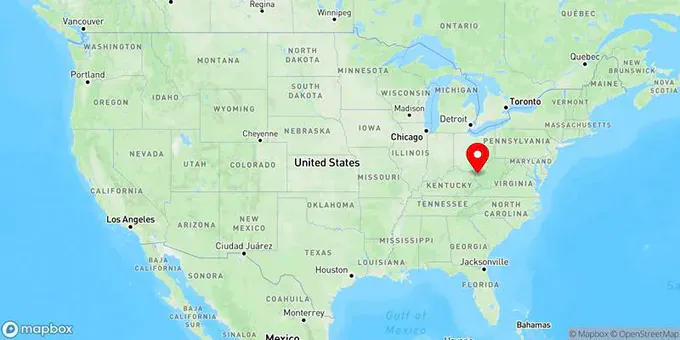 Map of Pea Ridge, West Virginia, United States