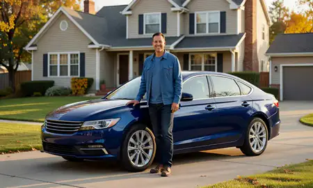 Customer with their delivered car in Appleton, Wisconsin, United States