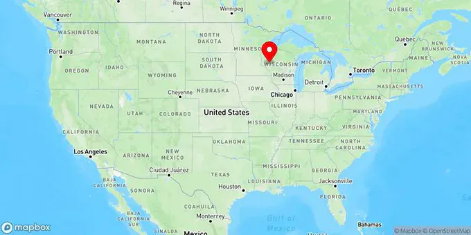 Map of Eau Claire, Wisconsin, United States