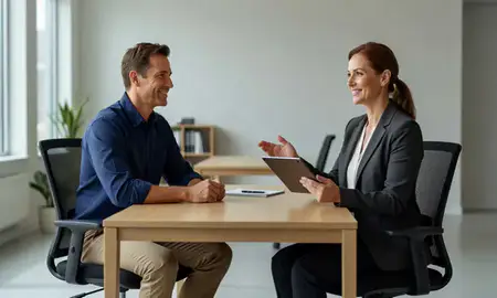 Customer discussing car shipping options in Fitchburg, Wisconsin, United States