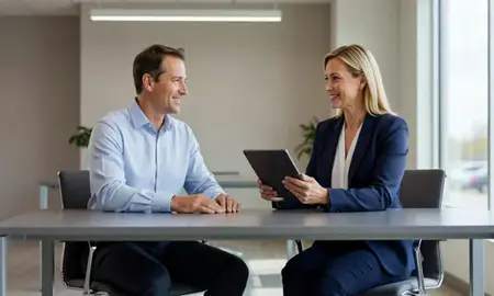 Customer discussing car shipping options in Franklin, Wisconsin, United States
